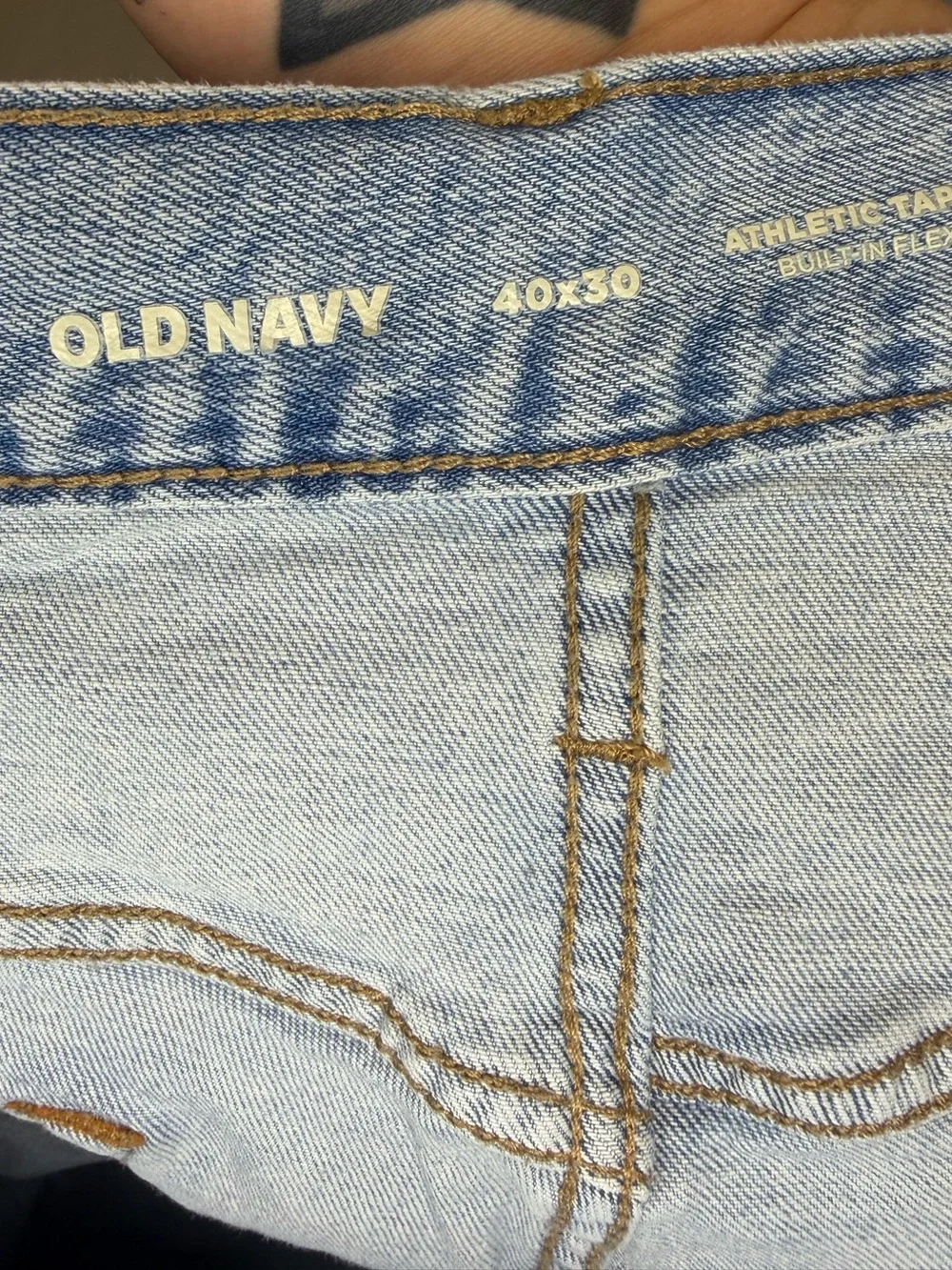 Old Navy Light Blue Straight Fit Athletic Taper Men’s Jeans